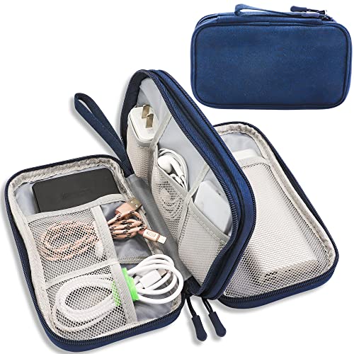 Teskyer Kabel Organizer Tasche, Universal Travel Kabeltasche, wasserdichte Multifunktional Reisezubehör, Urlaub Must Haves Kabeltasche für Ladegerät, Handy, Powerbank, 21 x 12.5 cm Navy blau Teskyer Kabel Organizer Tasche, Universal Travel Kabeltasche, wasserdichte Multifunktional Reisezubehör, Urlaub Must Haves Kabeltasche für Ladegerät, Handy, Powerbank, 21 x 12.5 cm Navy blau von Teskyer