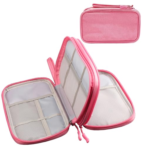 Teskyer Kabel Organizer Tasche, Universal Travel Kabeltasche, Wasserdichte Multifunktional Reisezubehör, Urlaub Must Haves Kabeltasche für Ladegerät, Handy, Powerbank, Festplatten, 21 x 12.5 cm (Rosa) Teskyer Kabel Organizer Tasche, Universal Travel Kabeltasche, Wasserdichte Multifunktional Reisezubehör, Urlaub Must Haves Kabeltasche für Ladegerät, Handy, Powerbank, Festplatten, 21 x 12.5 cm (Rosa) von Teskyer