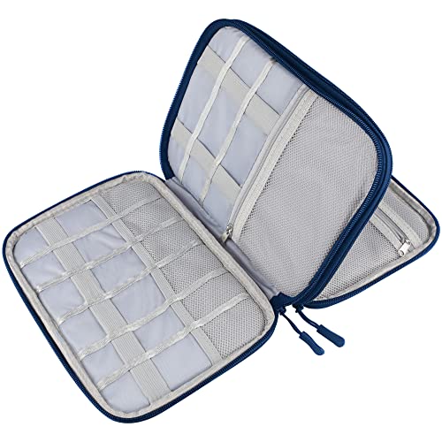 Teskyer Kabel Organizer Tasche, Universal Travel Kabeltasche Wasserdichte Multifunktional Reisezubehör, Urlaub Must Haves Kabeltasche für Ladegerät, Handy, Powerbank, Festplatten, 24 x 17 cm Navy blau Teskyer Kabel Organizer Tasche, Universal Travel Kabeltasche Wasserdichte Multifunktional Reisezubehör, Urlaub Must Haves Kabeltasche für Ladegerät, Handy, Powerbank, Festplatten, 24 x 17 cm Navy blau von Teskyer