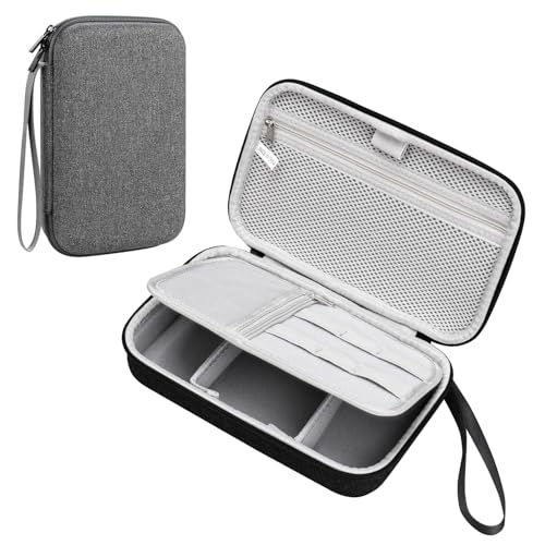 Teskyer Kabeltasche Organizer, wasserdichte, Starre Schale, Besserer Schutz, Großes Fassungsvermögen, Tragbar, Travel Essentials, Urlaub Must Haves, Grau Teskyer Kabeltasche Organizer, wasserdichte, Starre Schale, Besserer Schutz, Großes Fassungsvermögen, Tragbar, Travel Essentials, Urlaub Must Haves, Grau von Teskyer