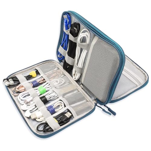 Teskyer Kabeltasche Organizer, wasserdichte, Urlaub Must Haves, Multifunktional Reise Zubehör, Travel Essentials, für Ladegerät, Powerbank, Dunkelgrün Teskyer Kabeltasche Organizer, wasserdichte, Urlaub Must Haves, Multifunktional Reise Zubehör, Travel Essentials, für Ladegerät, Powerbank, Dunkelgrün von Teskyer
