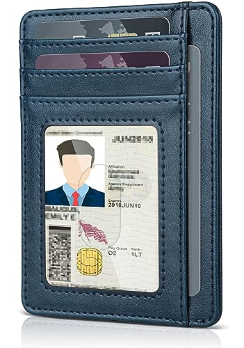 Teskyer Kartenetui Herren, Card Holder Wallet, Slim Wallet, Karten Portemonnaie, 7 Fächer, mit ID-Fenster, RFID-Schutz, PU Leder, Blau Teskyer Kartenetui Herren, Card Holder Wallet, Slim Wallet, Karten Portemonnaie, 7 Fächer, mit ID-Fenster, RFID-Schutz, PU Leder, Blau von Teskyer