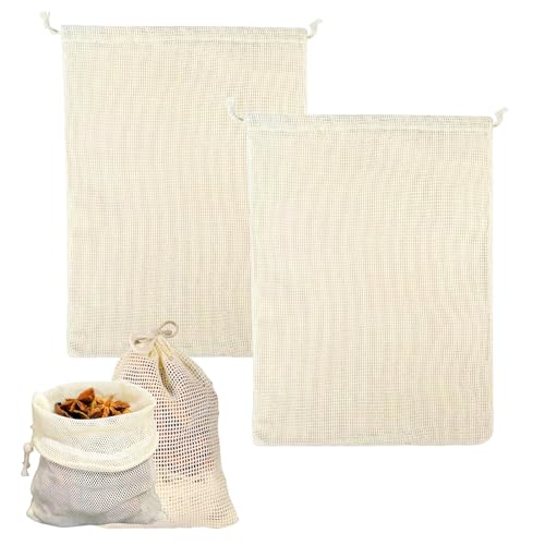Teuena 2 Stück Küchentasche 20x30 cm, Wiederverwendbare Kochbeutel, Netztasche Zum Kochen Von HüLsenfrüchten, Waschbar Baumwollbeutel für gekochte Kichererbsen, Suppen, Eintöpfe Teuena 2 Stück Küchentasche 20x30 cm, Wiederverwendbare Kochbeutel, Netztasche Zum Kochen Von HüLsenfrüchten, Waschbar Baumwollbeutel für gekochte Kichererbsen, Suppen, Eintöpfe von Teuena