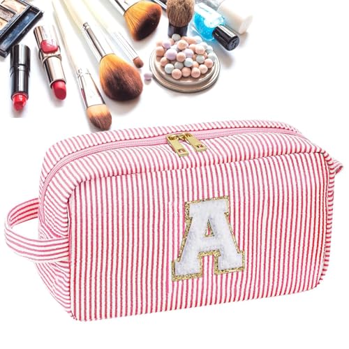 Ästhetische Kulturtasche, kleine Kosmetiktasche | Reise-Make-up-Tasche mit Reißverschluss,Mädchen-Handtaschen, niedlicher Make-up-Koffer, ursprünglicher Kosmetik-Organizer für Pinsel, Lippenstifte von Tewzafiya