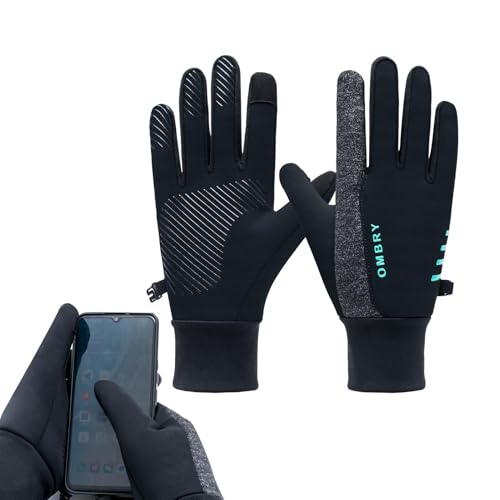 Tewzafiya Handschuhe für kaltes Wetter mit Griff, Winter-Arbeitshandschuhe | Winterhandschuhe Damen,Winddichte Vollfinger-Motorradhandschuhe mit Plüschfutter für Herren, EIN Must-Have für den Winter von Tewzafiya