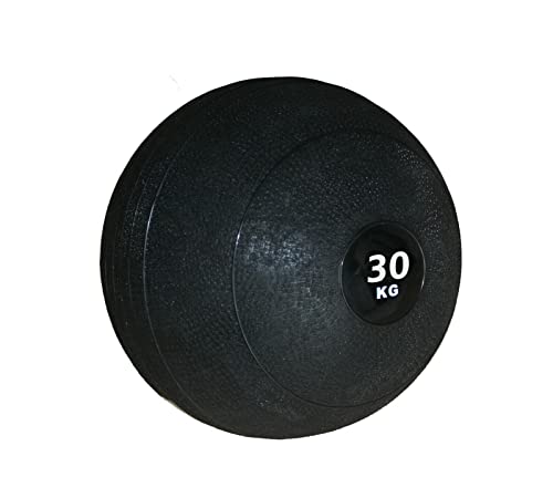 Tex idea Medizinball 30 KG Slam Ball Griffige Oberfläche Gewichtsball Fitnessball Gummi Workout Schwarz von tex idea