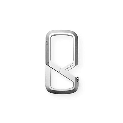 The James Brand Mehlville Karabiner in der Farbe Silber, Größe: 79 × 41 mm, Material: Aluminium, mit Flaschenöffner, ES201905-10 The James Brand Mehlville Karabiner in der Farbe Silber, Größe: 79 × 41 mm, Material: Aluminium, mit Flaschenöffner, ES201905-10 von The James Brand