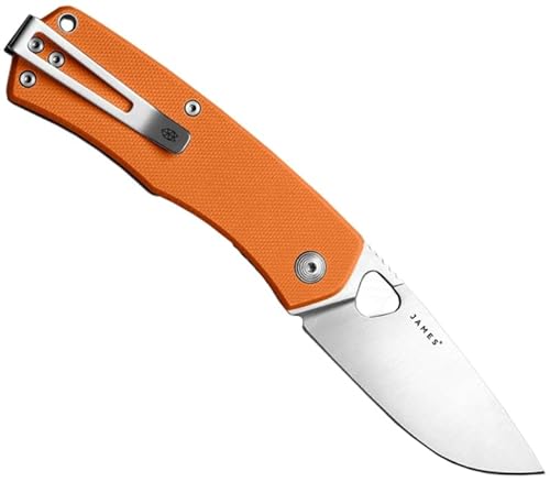 The James Brand Taschenmesser The Folsom mit Klinge aus Edelstahl VG-10 und Griff aus Kunststoff G-10 in der Farbe Orange, Länge: 7 cm, 97 g, KN112188-00 The James Brand Taschenmesser The Folsom mit Klinge aus Edelstahl VG-10 und Griff aus Kunststoff G-10 in der Farbe Orange, Länge: 7 cm, 97 g, KN112188-00 von The James Brand
