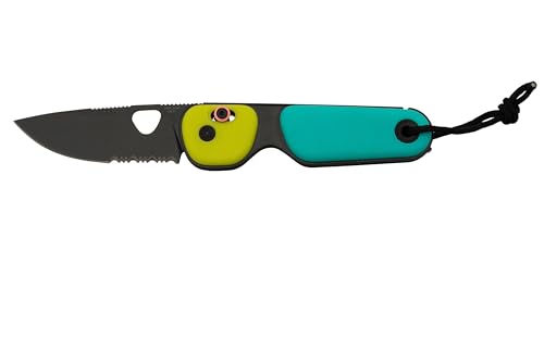 The James Brand Taschenmesser The Redstone mit Klinge aus Sandvik-Stahl und Griff aus Kunststoff und Edelstahl in der Farbe Neon Turquoise, Länge: 6,3 cm, 50 g, KN118191-01 The James Brand Taschenmesser The Redstone mit Klinge aus Sandvik-Stahl und Griff aus Kunststoff und Edelstahl in der Farbe Neon Turquoise, Länge: 6,3 cm, 50 g, KN118191-01 von The James Brand