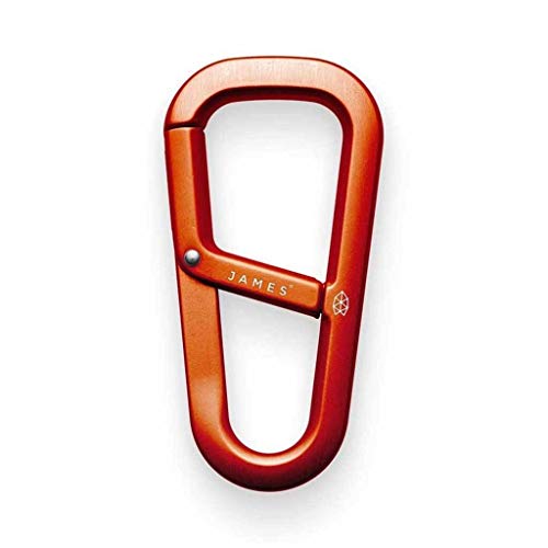 The James Brand The Hardin Karabiner in der Farbe Orange, Größe: 77 × 39 mm, Material: Aluminium, mit Flaschenöffner, ES204924-10 von The James Brand