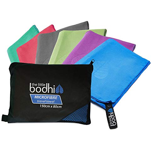 Mikrofaser-Handtuch mit Tragetasche, schnelltrocknendes Handtuch Ideal für Reisen, Fitnessstudio, Camping, Schwimmen, Yoga & Pilates, blau Mikrofaser-Handtuch mit Tragetasche, schnelltrocknendes Handtuch Ideal für Reisen, Fitnessstudio, Camping, Schwimmen, Yoga & Pilates, blau von The Little Bodhi