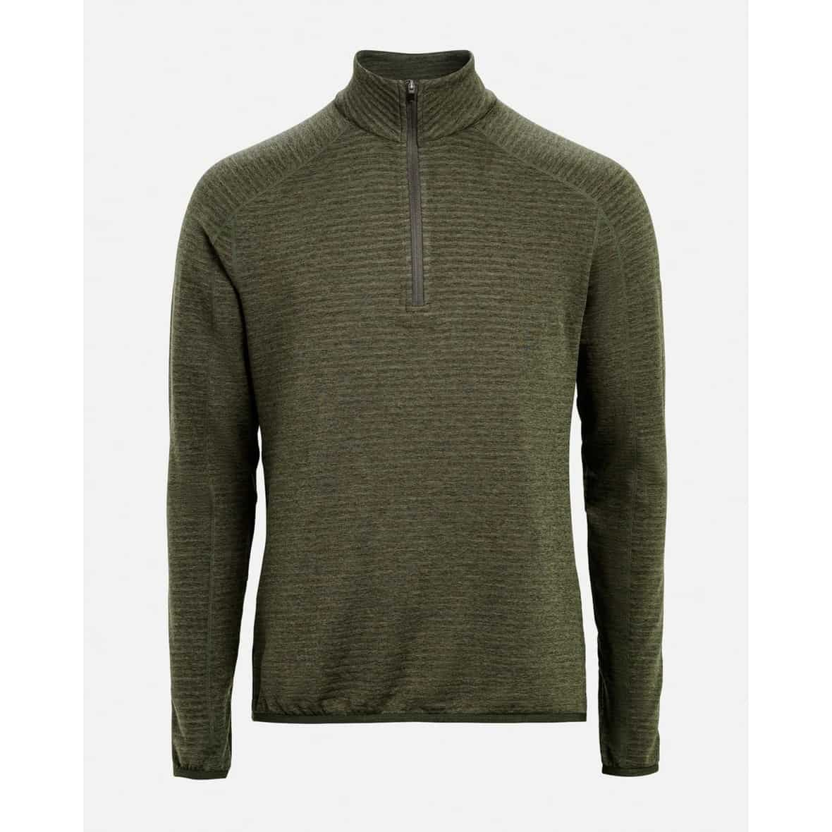 The-Mountain-Studio Light Tech Fleece Half Zip Herren (Oliv S) Fitnessbekleidung von The-Mountain-Studio