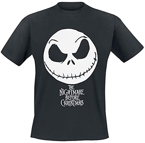 The Nightmare Kurzarm-T-Shirt Before Christmas Jack Face Schwarz Unisex von The Nightmare
