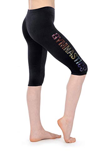 The Zone Leggings Glattsamt mit Motiv LM1 24 Schwarz von The Zone