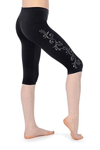 The Zone Leggings Glattsamt mit Motiv LM4 28 Schwarz von The Zone