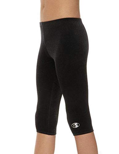 The Zone Z681 3/4 Leggings aus glattem Samt, Schwarz, Größe 34" von The Zone