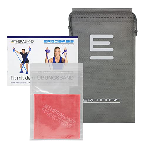 Theraband Original Thera-Band 2,5 m, kostenloses 24-seitiges Übungsbuch, Rot / Mittelstark Theraband Original Thera-Band 2,5 m, kostenloses 24-seitiges Übungsbuch, Rot / Mittelstark von THERABAND