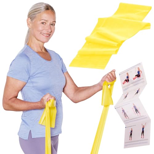 TheraBand Original Fitnessband – 1,5m Resistance Band für Ganzkörpertraining, Kraft & Flexibilität – Ideal für Physiotherapie, Fitness & Sport Gelb von Theraband