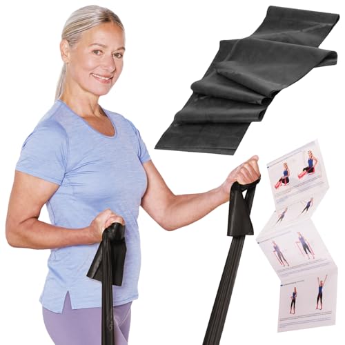 TheraBand Original Fitnessband – 1,5m Resistance Band für Ganzkörpertraining, Kraft & Flexibilität – Ideal für Physiotherapie, Fitness & Sport Schwarz von Theraband