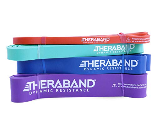 TheraBand Set mit 4 Stück (6,8-22,7 kg), Mehrfarbig. von Theraband
