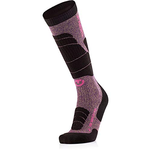 Therm-ic Damen Chaussettes Ski Merino Reflector Women Skisocken, Pink/Schwarz, FR Taille Fabricant : XS(35-36) von Therm-ic