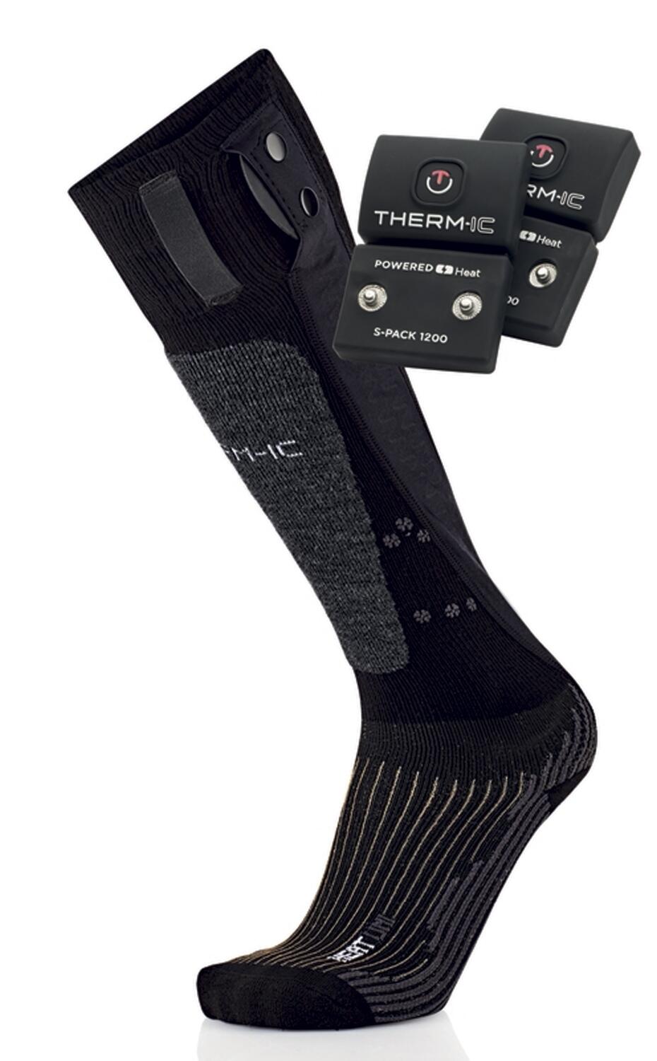 Therm-ic PowerSock Set Heat Uni+ SPack 1200 V2 (42.0 - 44.0, schwarz/grau) von Therm-ic