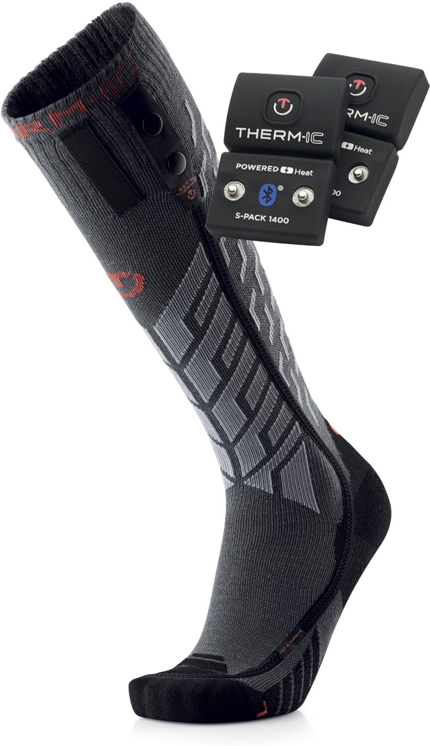 Therm-ic Ultra Warm Performance Socken S.E.T. SPack 1400 BT (35.0 - 36.0, grey/orange) von Therm-ic