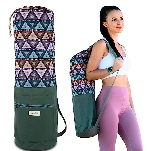 Yogatasche für Matte und Zubehör, Tasche für Yogamatte Groß XXL, Yogamattentasche mit Großer Außentasche für Gym, Yoga und Pilates Thermikoa Yogatasche für Matte und Zubehör, Tasche für Yogamatte Groß XXL, Yogamattentasche mit Großer Außentasche für Gym, Yoga und Pilates Thermikoa von Thermikoa