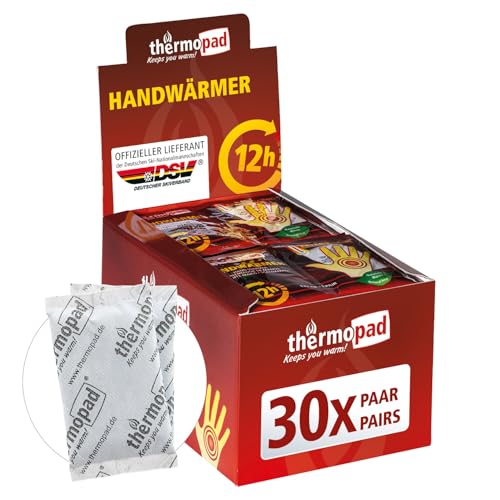 THERMOPAD Handwärmer – DAS ORIGINAL: 30 Paar Wärmepads für 12 Stunden Wärme I Sofort einsatzbereite Taschenwärmer I Extra warmes Heatpad – ideal für Outdoor-Aktivitäten & Handschuhe I Hand-Wärmekissen THERMOPAD Handwärmer – DAS ORIGINAL: 30 Paar Wärmepads für 12 Stunden Wärme I Sofort einsatzbereite Taschenwärmer I Extra warmes Heatpad – ideal für Outdoor-Aktivitäten & Handschuhe I Hand-Wärmekissen von Thermopad
