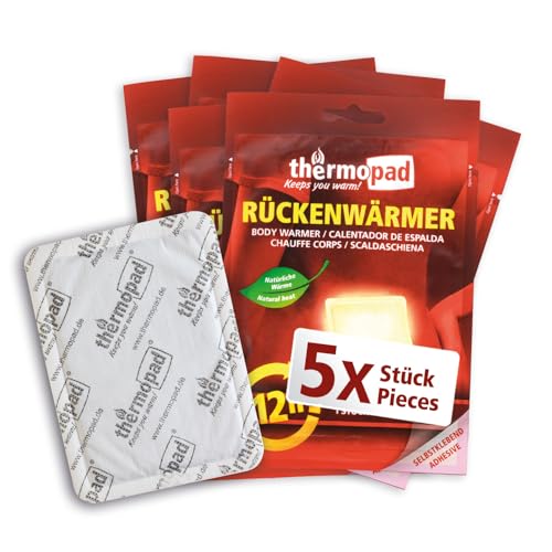THERMOPAD Rückenwärmer – DAS ORIGINAL: 5 x Wärmepads für 12 Stunden Wärme I Sofort einsatzbereite Pads I Extra warme Wärmekissen-Pads, auch geeignet als Nackenwärmer, Schulterwärmer & Nierenwärmer THERMOPAD Rückenwärmer – DAS ORIGINAL: 5 x Wärmepads für 12 Stunden Wärme I Sofort einsatzbereite Pads I Extra warme Wärmekissen-Pads, auch geeignet als Nackenwärmer, Schulterwärmer & Nierenwärmer von Thermopad