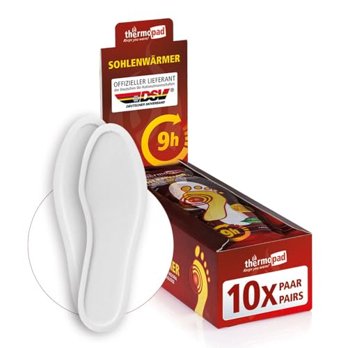 THERMOPAD Sohlenwärmer Gr. L (40-41) – DAS ORIGINAL: 10 Paar Wärmepads (Einlegesohle) für 8 Stunden Wärme I Sofort einsatzbereite Fußwärmer Pads I Extra warme Wärmesohle für Schuhe & Skischuhe THERMOPAD Sohlenwärmer Gr. L (40-41) – DAS ORIGINAL: 10 Paar Wärmepads (Einlegesohle) für 8 Stunden Wärme I Sofort einsatzbereite Fußwärmer Pads I Extra warme Wärmesohle für Schuhe & Skischuhe von Thermopad