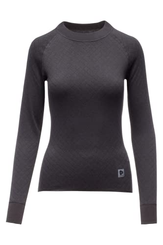 Thermowave 3in1 Merino Unterwäsche Damen - Thermounterwäsche Damen Shirt Langarm - Funktionsshirt Damen 330 GSM, Extra Warme, Feuchtigkeitstransportierende, Schnelltrocknende mit weitem Bund von Thermowave