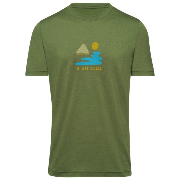 Thermowave - Merino Life T-Shirt 5AM Club - Merinoshirt Gr XXL oliv von Thermowave