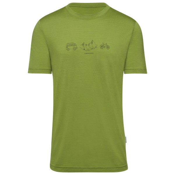 Thermowave - Merino Life T-Shirt Van Life - Merinoshirt Gr M oliv von Thermowave