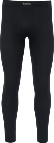 Thermowave Progressive Ultra Leichte Atmungsaktive Lange Laufhose Männer, Lange Unterhose Herren, Warme Unterhose Sport Laufen Ski, Weiter Bund Leggings Long John Baselayer Hosen - Schwarz, M von Thermowave