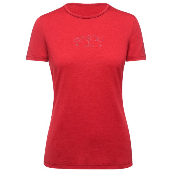 Thermowave - Women's Merino Life T-Shirt Van Life - Merinoshirt Gr XL rot von Thermowave