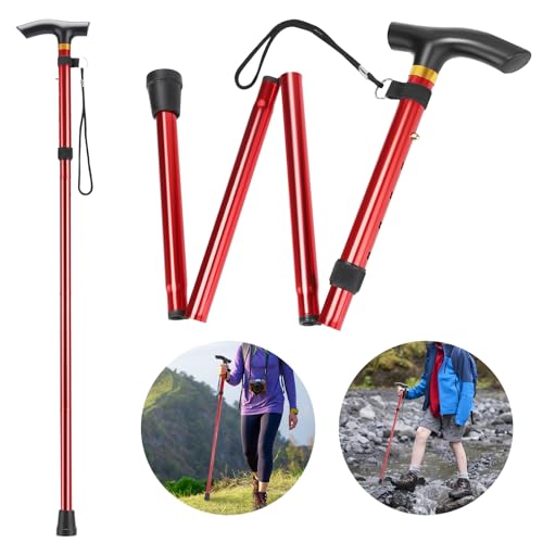 Thlevel Faltbar Klappbar Gehstock Bergstock Spazierstock Wanderstöcke Canes Höhenverstellbar rutschfest Leicht Unisex Herren Damen Thlevel Faltbar Klappbar Gehstock Bergstock Spazierstock Wanderstöcke Canes Höhenverstellbar rutschfest Leicht Unisex Herren Damen von Thlevel