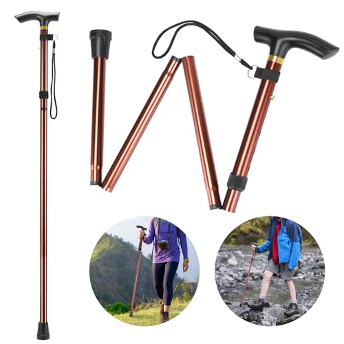 Thlevel Faltbar Klappbar Gehstock Bergstock Spazierstock Wanderstöcke Canes Höhenverstellbar rutschfest Leicht Unisex Herren Damen Thlevel Faltbar Klappbar Gehstock Bergstock Spazierstock Wanderstöcke Canes Höhenverstellbar rutschfest Leicht Unisex Herren Damen von Thlevel