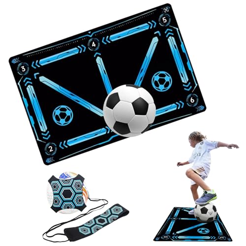 Thoquene 60 * 90cm Fussball Matte, Rutschfest und Stoßdämpfend Fussballmatte Training, Ballkontrolle Fußball Trainingsmatte für Kinder von Thoquene