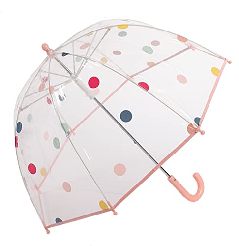 ThreeH Regenschirm Transparent für Kinder Leichte 8-Faser-Rippen Bogenmanual offen Süße Punkte Baldachin 28 Zoll für Jungen und Mädchen von 3-10 Jahren,Rosa ThreeH Regenschirm Transparent für Kinder Leichte 8-Faser-Rippen Bogenmanual offen Süße Punkte Baldachin 28 Zoll für Jungen und Mädchen von 3-10 Jahren,Rosa von ThreeH