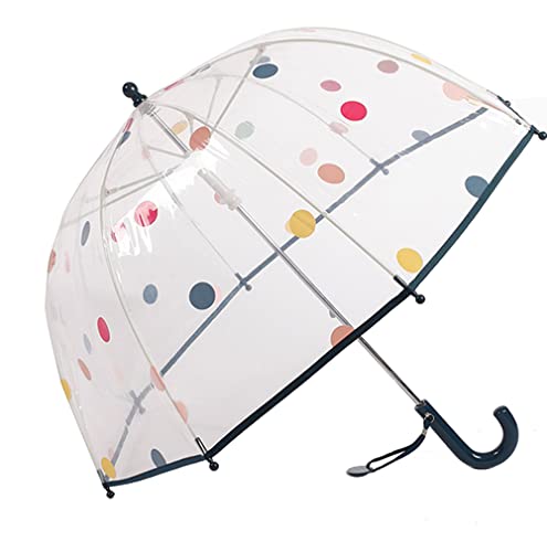 ThreeH Klarer Bubble-Regenschirm für Kinder Niedliches Punktdesign 8 Faserrippen Bruchsicherer Easy-Grip-Griff Manuell offen Winddicht für Jungen und Mädchen im Alter von 3–10 Jahren,Blau ThreeH Klarer Bubble-Regenschirm für Kinder Niedliches Punktdesign 8 Faserrippen Bruchsicherer Easy-Grip-Griff Manuell offen Winddicht für Jungen und Mädchen im Alter von 3–10 Jahren,Blau von ThreeH