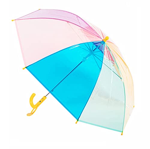 ThreeH Regenbogenregenschirm für Kinder Bruchsichere 8 Faserrippen Gebogener Griff Transparente Kuppel Blasenregenschirm für Weihnachtsfeier-Geburtstagsgeschenk,Gelb ThreeH Regenbogenregenschirm für Kinder Bruchsichere 8 Faserrippen Gebogener Griff Transparente Kuppel Blasenregenschirm für Weihnachtsfeier-Geburtstagsgeschenk,Gelb von ThreeH