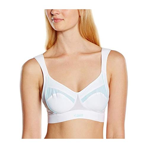 Thuasne Damen Bustier Power Up Sport-BH, Weiß/Blau, 70B von Thuasne