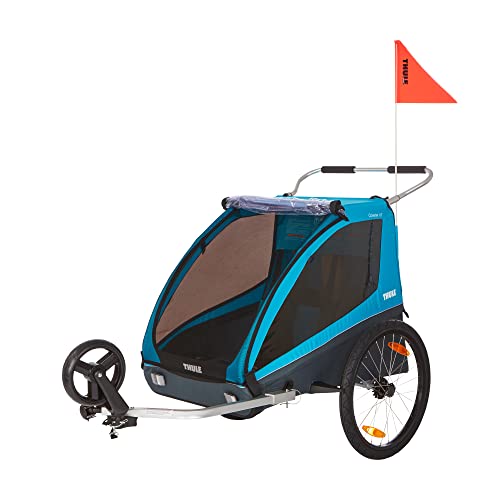 Thule Coaster XT Fahrradanhänger, Fahrradanhänger für 2 Kinder Blue One-Size von Thule