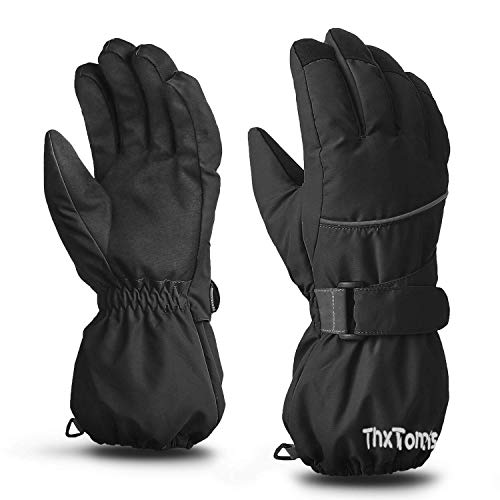 ThxToms Kinder Ski Handschuhe Winter Skihandschuhe -15℃ | Winddicht Wasserdicht Warm | Oxford Palme Verdickt Kalt Wetter | Outdoor Sports Snowboard Skifahren | für Junge Mädchen von ThxToms