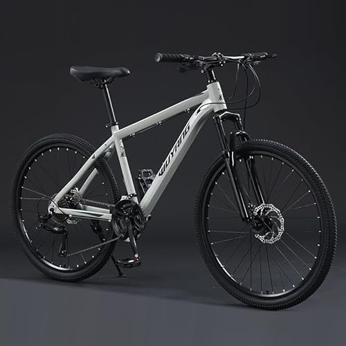 24-Gang-Hardtail-Mountainbike 27,5-Zoll-Mountainbike for Erwachsene, geeignet for Männer und Frauen, Rahmen aus Aluminiumlegierung, stoßdämpfendes Mehrzweck-Mountainbike, stoßdämpfendes Fahrrad(Grau) von TiLLOw