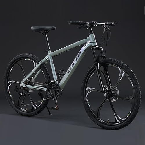 TiLLOw 24-Gang-Hardtail-Mountainbike, geeignet for Männer und Frauen, 27,5-Zoll-Mountainbike for Erwachsene, Doppelscheibenbremsen, 17-Zoll-Rahmen, Mehrzweck-Mountainbike, stoßdämpfend(Green 6) von TiLLOw