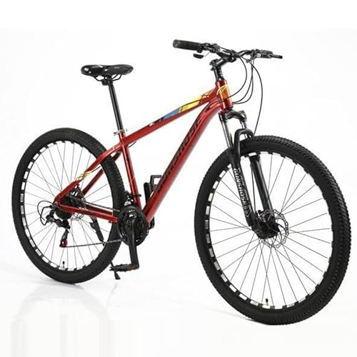 TiLLOw 24-Gang-Hardtail-Mountainbike, ultraleichter 17-Zoll-Aluminiumlegierungsrahmen und for den Außenbereich geeignet(Red,29"*24 speed) von TiLLOw