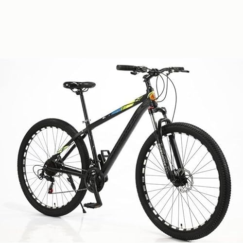 TiLLOw 27,5"/29" Mountainbike for Erwachsene 17"-Rahmen aus Aluminiumlegierung, ultraleichtes Mountainbike, geeignet for 175-195 cm(Black,29"*24 speed) von TiLLOw