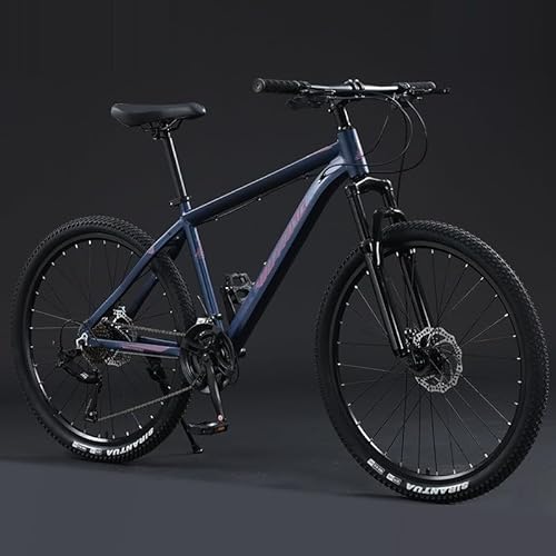 TiLLOw 27,5 Zoll 24-Gang Hardtail Mountainbike Mountainbike for Erwachsene Stoßdämpfendes Fahrrad for Männer und Frauen Ultraleichter Rahmen aus Aluminiumlegierung mit Doppelscheibenbremse(Blue) von TiLLOw